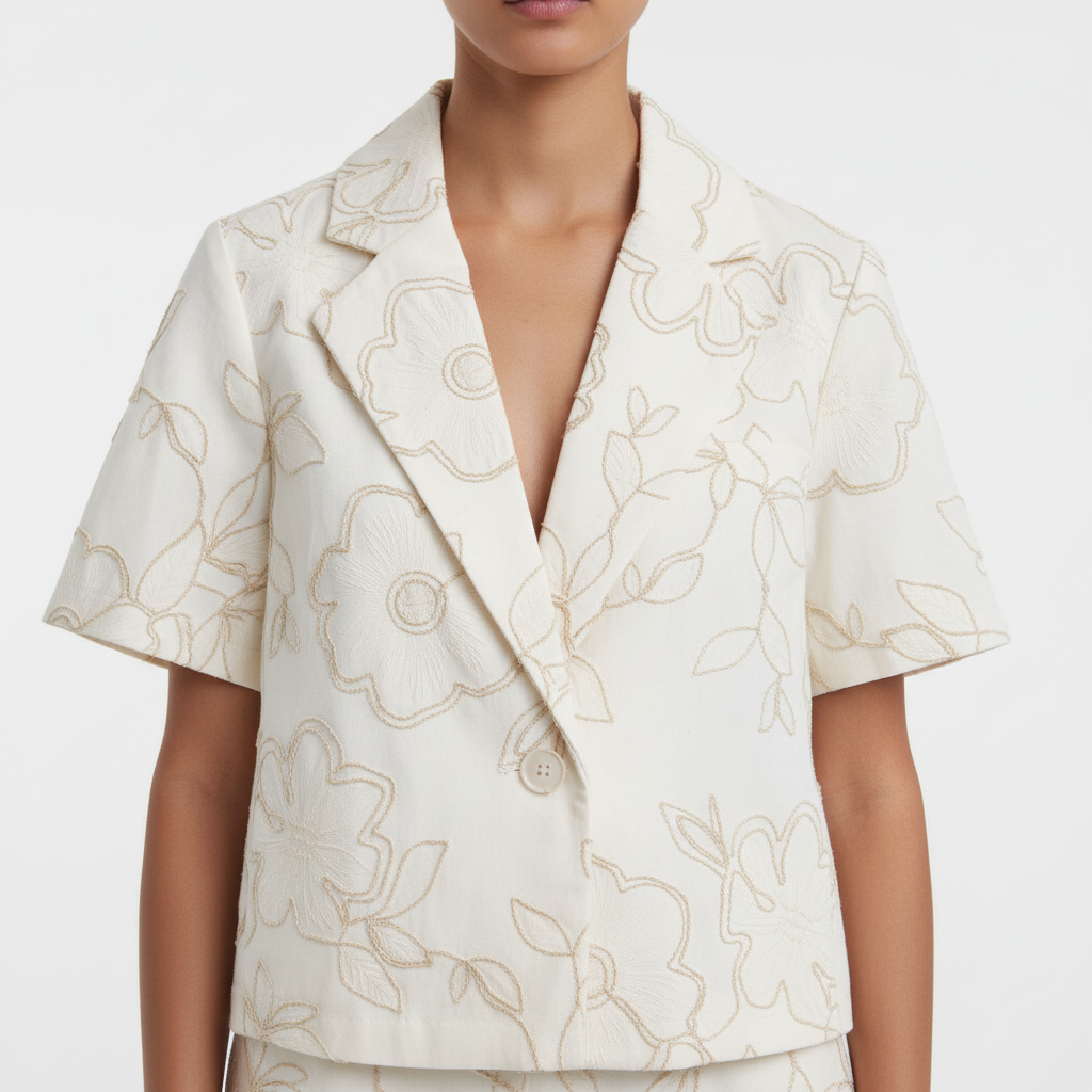 Dettaglio ricamo close-up