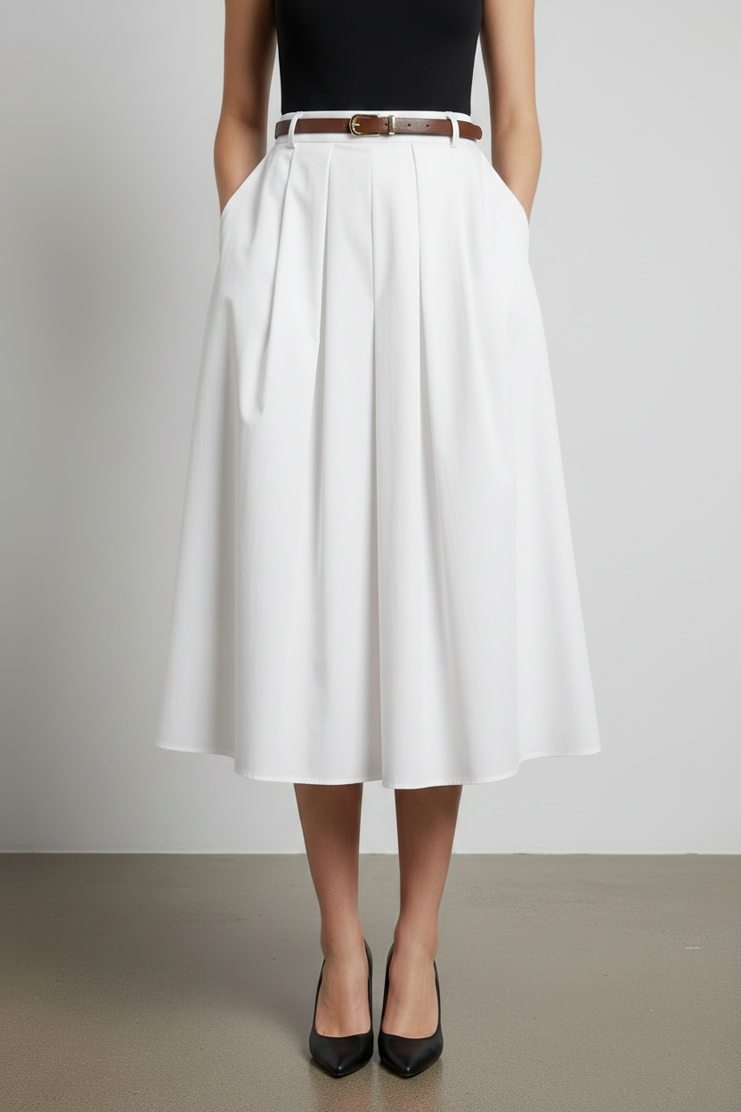 Gonna midi bianca