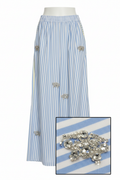 Pantalone cotone con applicazioni dettagliate